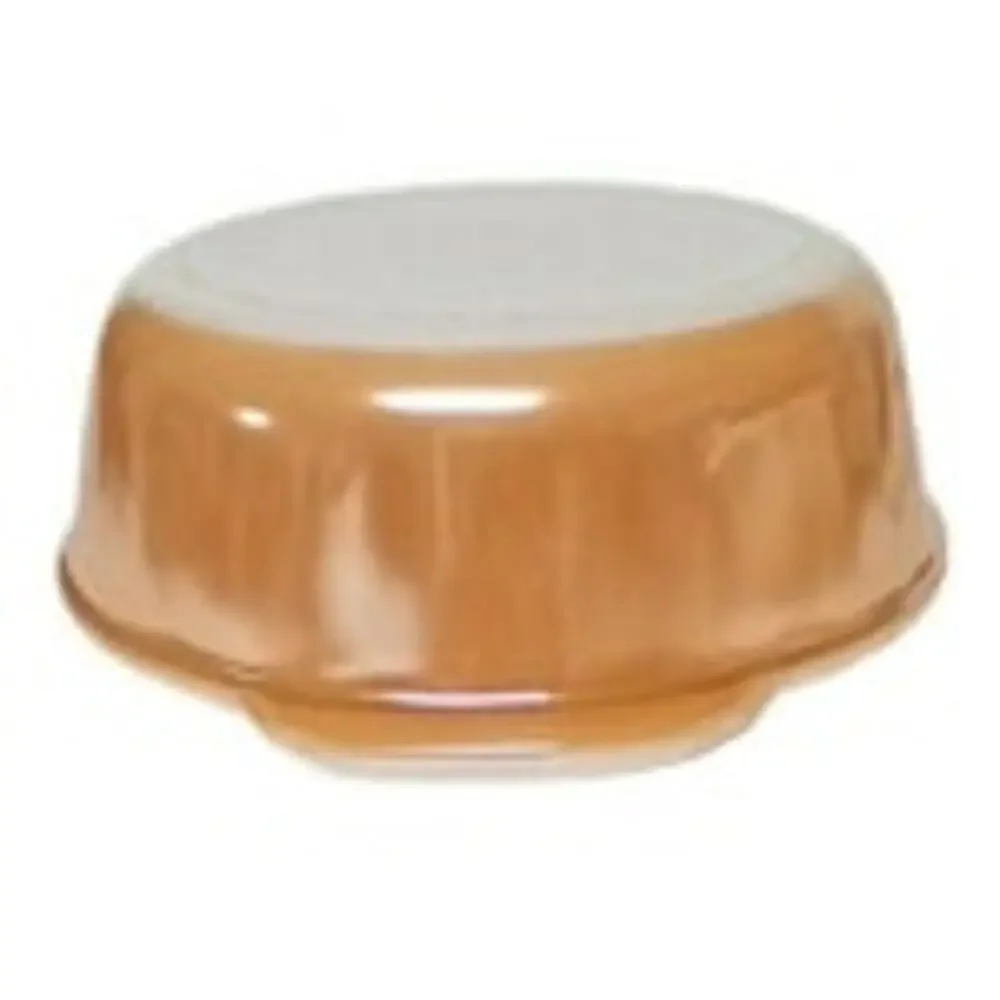 Anchor Hocking Fire King Oval Casserole Dish Milk Glass Peach Luster 1-1/2 Qt